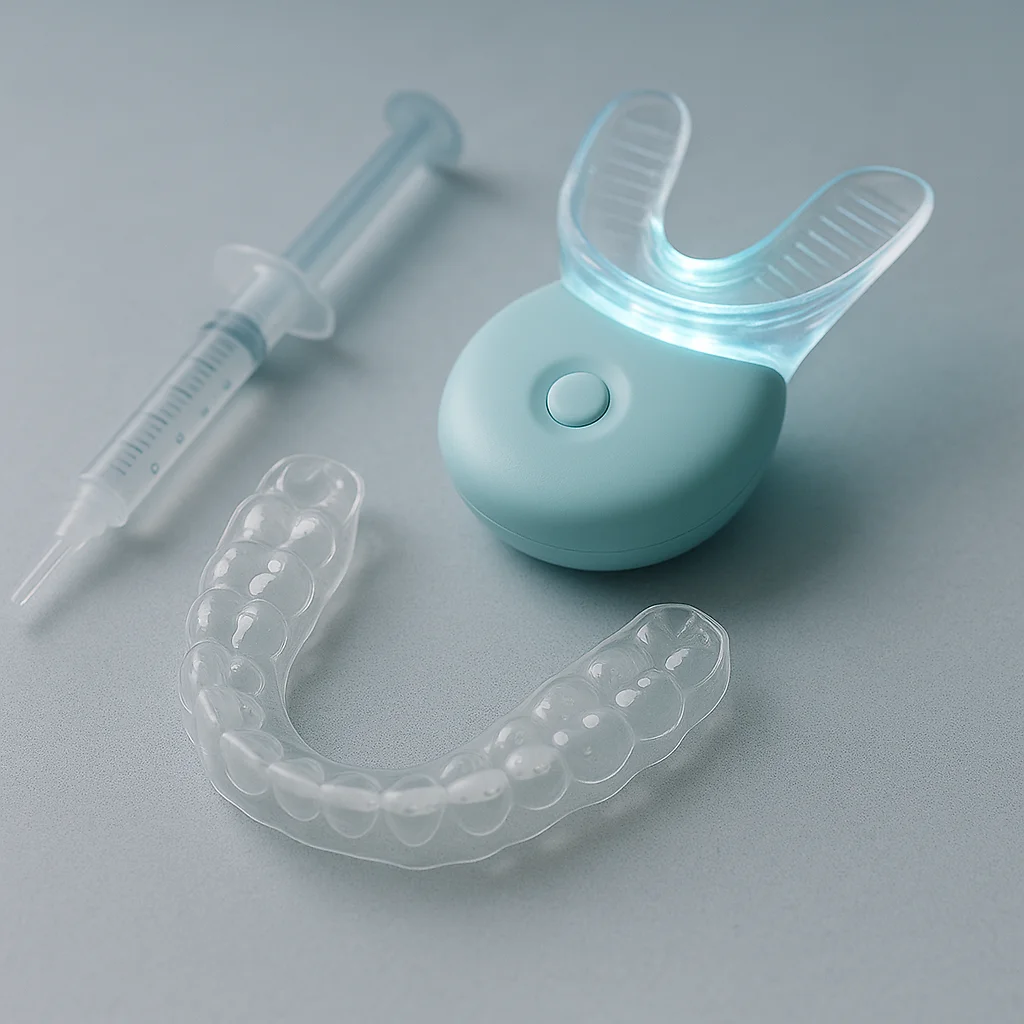 Bleaching-Gel und blaugruenes Licht, Zahnarztpraxis Kilchberg