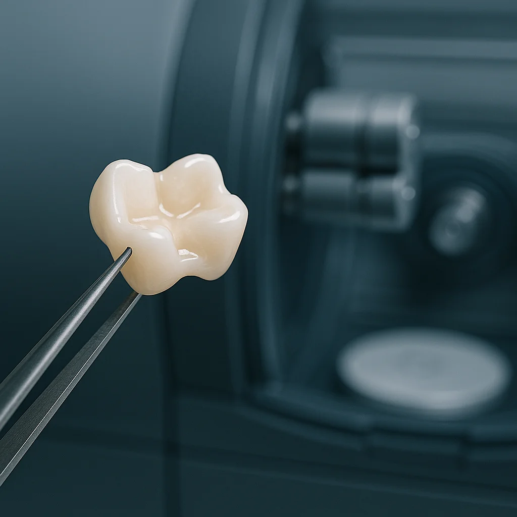 Inlay in ceramica realizzato con tecnologia CAD/CAM, studio dentistico di Kilchberg